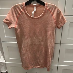 Lululemon swiftly short sleeve orange top